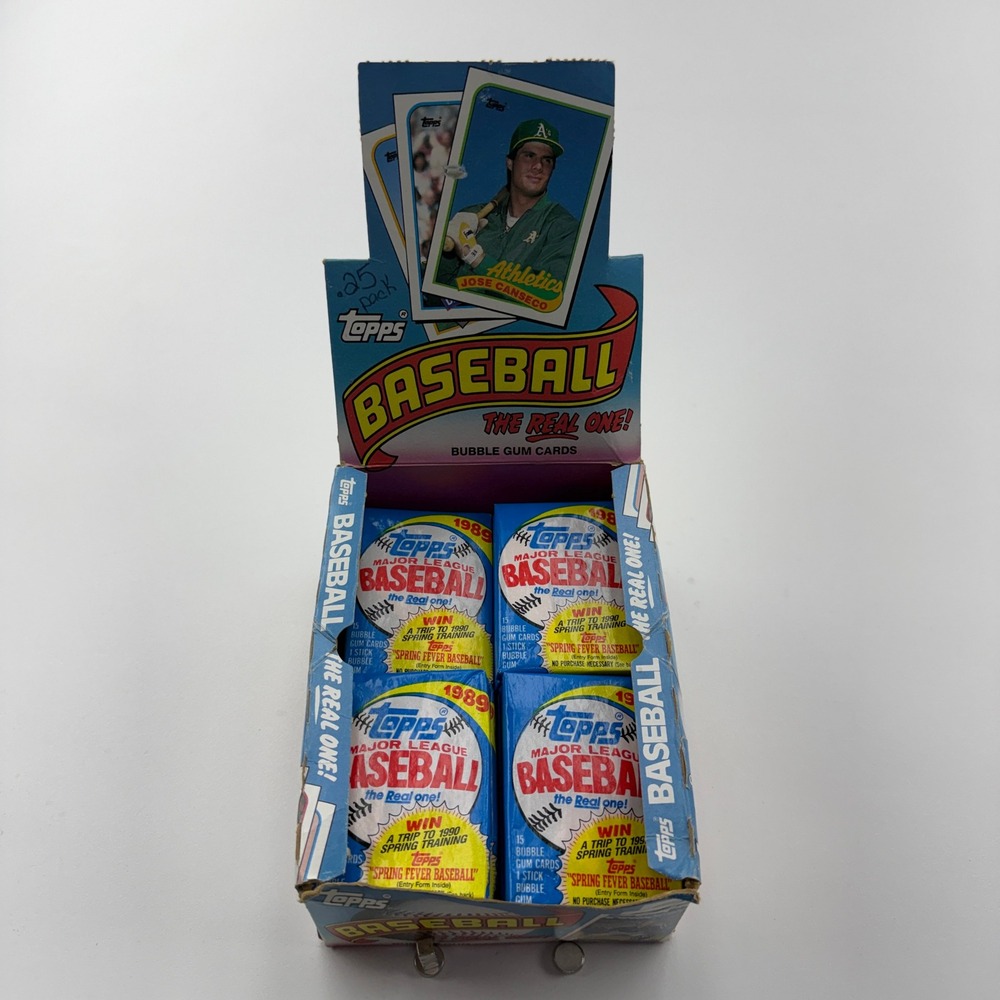 1989 Topps Baseball Wax Pack Unopened 25 Cards & Gum Vintage MLB -SEE DETAILS